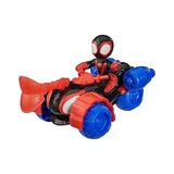 Odea Spidey And His Amazing Friends Miles "spin" Morales Techno-Racer Aksiyon Figürü ve Oyuncak Aracı - (DipCamo)Charcoal-White