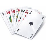 Odea Star Gold SERIE%100 Plastik Oyun Kartı – Yıpranmaya Dayanıklı, Suya Dayanıklı, Profesyonel Kalitede Iskambil Kağıdı – Poker, Briç, Batak Için Uygun 2 Deste Kırmızı ve Mavi - (DipCamo)Charcoal-White
