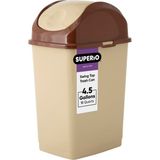 Odea Superio Kapaklı Orta Boy Çöp Kovası 4,5 Galon Plastik Salıncak Üst Çöp Kovası Lavabo/dolap Altı, Çamaşır Odası, Mutfak, Ofis, Yatak Odası, Banyo, Üniversite Yurdu, 18 Qt, Bej - 0 - 199 ml - 000-Siyah