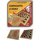 Odea Surakarta Dama Zeka ve Strateji Oyunu 1 Paket Surakarta ve Dama Oyunu Ahşap Çift Yönlü - Acı Kahverengi