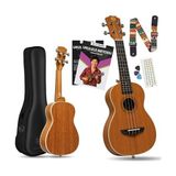 Odea Sydra UKC-23M Concert Ukulele Maun Ağacı Profesyonel Ukulele Seti (Açık Maun, 23")