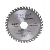 Odea Tct Daire Testere Diski, 115 Mm, 40 Diş, 22.2 mm Delik Çapı, 1055 Karbon Çelik, Krom Vanadyum Yüzeyli, Parlatılmış ve Nikel Kaplamalı, Ağaç ve Sunta Için, Kesim Bıçağı