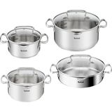 Odea Tefal Duetto Indüksiyon Tabanlı 8 Parça Çelik Tencere Seti - 2100139450