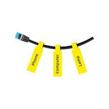 Odea Termal Kablolu Etiketler, 12,5 x 109 mm Etiket Yazıcısı, Termal Kağıt, D110 D11 D101 H1S Etiket Yazıcısı ile Uyumlu, 65 Etiket / Rulo (Sarı) - 41 Delft Blue