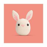 Odea The Gookie Amigurumi Tavşan Örgü Seti, Başlangıç Seviyesi, Beyaz Pamuklu Iplik, Video Eğitimli, Tığ ve Iğne Dahil, El Yapımı Oyuncak