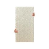 Odea Tink 3D Kendinden Yapışkanlı Duvar Kağıdı Yeni Nesil Akustik Keçe Panel Dalgalı Desen 52X98 cm (Ekru, 10 Adet 5 M²)
