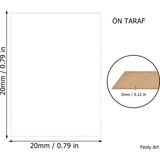 Odea Tr 3 mm 20X20 Mdf Plaka (5 Adet) - Hobi, Maket, Ahşap El Sanatları Için Uygun (5`li Paket) - 0-Koyu Mavi