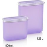 Odea Tupperware Lila Oval Saklama Kabı Set 2li Esc - Abanoz