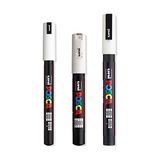 Odea - Ultra Ince - Ince Boya Marker Kalem Seti - Pc-1mr, Pc-1m, Pc-3m - Beyaz Mürekkep - 3'lü Paket - 41 Delft Blue