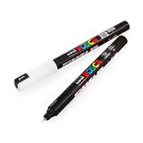 Odea - Uni Pc-1mr Art Boya Marker Kalemi - 0,7 mm - Siyah Beyaz - 2'li Paket - 41 Delft Blue