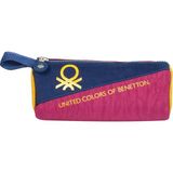 Odea United Colors Of Benetton Color Blocking Unisex Çocuk Üçgen Kalemlik - Lacivert-Bordo-Hardal - 00-Siyah - 00-Siyah - Beyaz