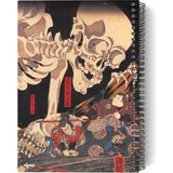 Odea Utagawa Kuniyoshi Spiralli Defter, A5 Çizgisiz ve 100 Sayfa