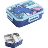 Odea Vagonlife Lunch Box 750 ml (Sızdırmaz,karışmaz Üç Bölmeli) Yeni Nesil Sefer TASI-FFLBOX50555 Lacivert - Ahşap - Bej