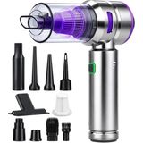 Odea Venenon® Kablosuz Araç Süpürgesi ve Hava Üfleyici, 19000PA Güçlü Vakum, 3 Kademeli Fırçasız Motor, Şarjlı Mini El Süpürgesi, Hepa Filtreli, Araba Ev Ofis Için Uzub Kullanım Şarj Süresi 110WT Çantalı - Ahşap