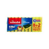 Odea Vileda 161919 Düz Hijyenik Bulaşık Süngeri, 8+2'li Promosyon Paket, Yeşil