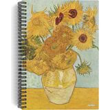 Odea Vincent Van Gogh/vase With 12 SUNFLOWERS,1888 | Spiralli Defter 03 | A5 | Çizgisiz | 100 Sayfa|art