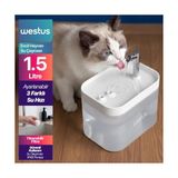 Odea Westus Inpets H13 1.5 Litre Ultra Sessiz Evcil Hayvan Kedi Köpek Su Pınarı Çeşmesi | Su Sebili Şelalesi | 3 Akış Hızı Kontrollü | Yıkanabilir Filtreli | Gıda Sınıfı Antibakteriyel (Bpa Free)
