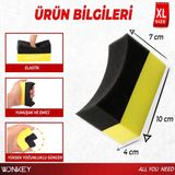 Odea Wonkey - Oto Lastik Parlatma Uygulama Süngeri, U Şeklinde Eğimli Araba Lastiği Parlatıcı Sünger, Araç Lastik ve Plastik Aksam Parlatma Süngeri (2 Adet) - 2016