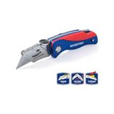 Odea WP211006 Ağır Hizmet Paslanmaz Çelik Gövde Katlanır Rötuş Maket Bıçağı + 6 Adet Yedek Bıçak