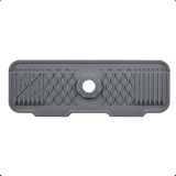 Odea Xspring Silikon Musluk Matı, 43X15 cm Mutfak Lavabo Koruyucu, Silikon Musluk Matı Bulaşık Süngeri Tutucu, Kaymaz Gri Kurutma Matı, Mutfak ve Banyo Tezgah Koruma - 0,12 mm - 275 m