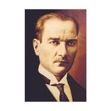Odea Zc Bayrak Atatürk Portre 50X75CM Raşel Kumaşa Dijital Baskı Ata No1 -Kalın Plastik Hediye Kutusunda Gelir-