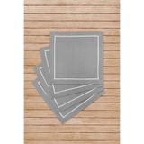 Ödel Home Buldan Kumaşı Biyeli Sunum/Yemek Peçetesi - 4'lü Set Antrasit 35 X 35