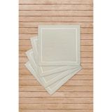 Ödel Home Buldan Kumaşı Biyeli Sunum/Yemek Peçetesi - 4'lü Set Taş 35 X 35