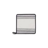 Ödel Home Buldan Kumaşı Çizgili Desenli 20x20 Cm Mutfak/Fırın Tutacağı Naturel - Siyah