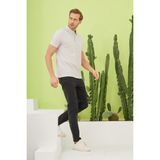 odelon Basic Regular Fit Erkek Açık Gri Polo Yaka Tişört