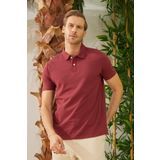 odelon Basic Regular Fit Erkek Bordo Polo Yaka Tişört