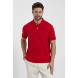 odelon Basic Regular Fit Erkek Kırmızı Polo Yaka Tişört