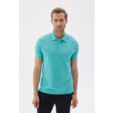 odelon Basic Regular Fit Erkek Su Yeşili Polo Yaka Tişört