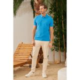 odelon Basic Regular Fit Erkek Turkuaz Polo Yaka Tişört
