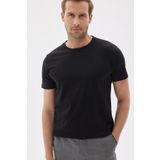 odelon Bisiklet Yaka %100 Pamuk Slim Fit Erkek Siyah Basic Tişört