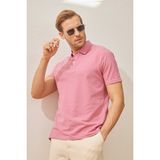Odelon Erkek Basic Polo Yaka Tişört (Regular Fit) Gül Kurusu - XL