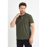 Odelon Erkek Basic Polo Yaka Tişört (Regular Fit) Haki - XL