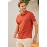 Odelon Erkek Basic Polo Yaka Tişört (Regular Fit) Kiremit - XXL