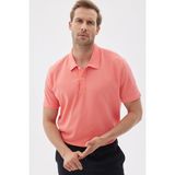 Odelon Erkek Basic Polo Yaka Tişört (Regular Fit) Nar Çiçeği - Nar Çiceği