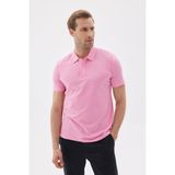 Odelon Erkek Basic Polo Yaka Tişört (Regular Fit) Pembe - 2XL