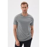 Odelon Erkek Bisiklet Yaka Slim Fit Basic Tişört Antrasit