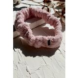 ODESE DESIGN El Yapımı %100 Pamuk Havlu Saç Bandı Toz Pembe