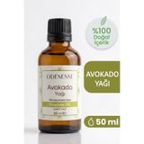 ODESENSE Avokado Yağı 50 ml Soğuk Sıkım %100 Doğal Ve Saf Cilt Ve Saç Bakım Yağı Katkısız