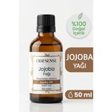 Odesense Jojoba Yağı 50 ml Soğuk Sıkım Doğal ve Saf Cilt ve Saç Bakım Yağı Bez Kese