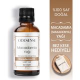 Odesense Macadamia Makademya Yağı 50 ml Soğuk Sıkım Doğal Saf Cilt ve Saç Bakım Yağı