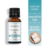 Odesense Okaliptüs Uçucu Yağı 10 ml Doğal ve Saf İçerik Damlalıklı Kapaklı Şişe Bez Kese