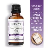 Odesense Üzüm Çekirdeği Yağı 50 ml Soğuk Sıkım Doğal ve Saf Cilt ve Saç Bakım Yağı Bez Kese