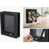 Odesia Büyük Boy Kedi ve Köpek Kapısı – Kilitli Evcil Hayvan Kapısı, 25 x 23,5 cm Siyah