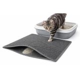 Odesia Çift Katlı Elekli Kedi Tuvalet Önü Paspası, Kum Toplayıcı, 60x45 cm, Gri