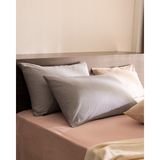 Odette 2'li %100 Pamuk Ranforce Yastık Kılıfı - Gri - 50x70 cm