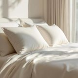Odin 300 Tc Pamuk Saten Yastık Kılıfı Ekru - 50*70 cm